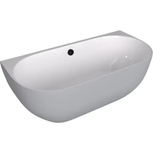 Polysan Pagoda voľne stojaca vaňa 170x85 cm liaty mramor ľavá aj pravá biela/sivá matná bílá/šedá matná 72976.32
