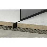 Lišta ľavá Havos čierna, nerez komaxit, dĺžka 150 cm, výška hrany 10 mm, SPNRZK10150LC