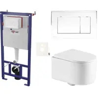 Závesný wc set do ľahkých stien / predstenová SAT SIKOSSTOR7221K