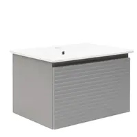 Kúpeľňová skrinka s umývadlom Naturel Savona 78x43x44, 8 cm sivá mat SAVONA80GM