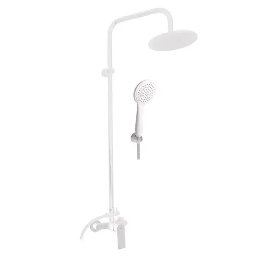 RAV SLEZÁK Nil sprchový systém s pákovou batériou matná biela nl182.5/7-43bmat NL182.57BMAT