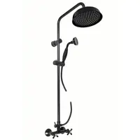 Sprchový systém RAV SLEZÁK Morava retro so sprchovacím setom čierna matná MK181.5/7CMAT