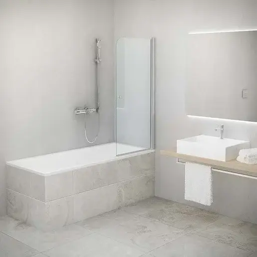 Roth TV1 vanová zástěna 140x70 cm stříbro 706-7000000-01-02