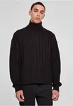 Boxy Roll Neck Sweater Black