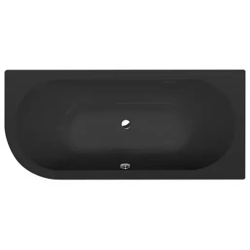 Asymetrická vaňa Polysan VIVA R 80x175 cm akrylát pravá čierna 78119BM