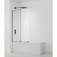 Vaňová zástena SAT Walk-In Xmotion 150x117,5 cm PVD Gun metal SATWIXMVZ150GM