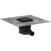 Hansgrohe RainDrain Brilliance podlahový vpust dn40 10 cm matná čierna nerez 56250670