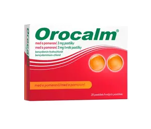 Orocalm Med a pomeranč 3 mg 20 pastilek
