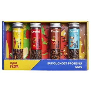 SENS Křupaví & pražení cvrčci - Dárkový set 4 chutí 4 x 20 g
