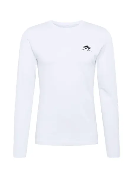 ALPHA INDUSTRIES Tričko  čierna / biela