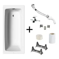 Kaldewei Cayono kompletná sada obdĺžniková vaňa 170x75 cm smaltovaná oceľ ľavá aj pravá s montážnou sadou KALDEWEISET7