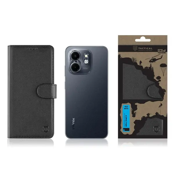 Flipové pouzdro Tactical Field Notes pro Infinix Smart 9, černá