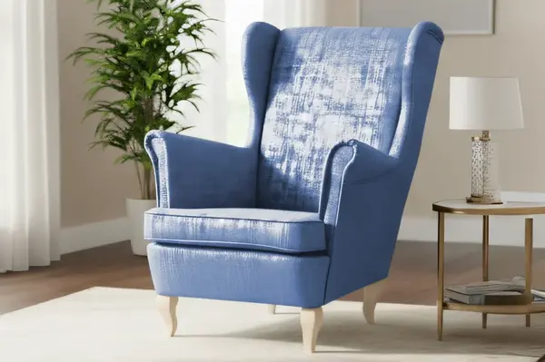 Křeslo Bresso - látka Mafera látka: Mafera 25 - modrá