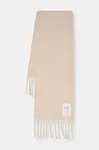 Šála Barbour dámská, béžová barva, hladká, LSC0458