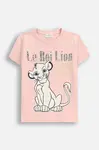 Dětské tričko Coccodrillo růžová barva, LICENCE GIRL