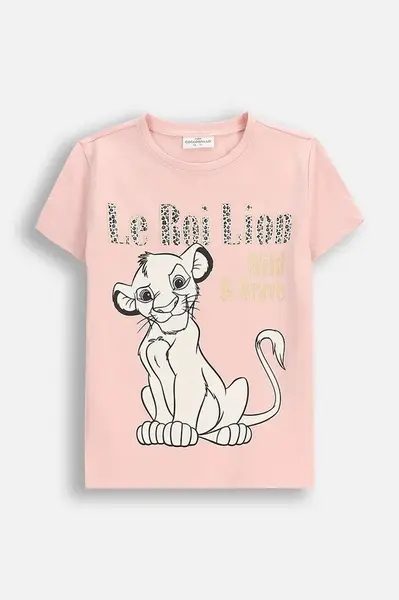 Dětské tričko Coccodrillo růžová barva, LICENCE GIRL