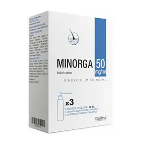 Minorga 50 mg/ml kožní roztok 3x60 ml