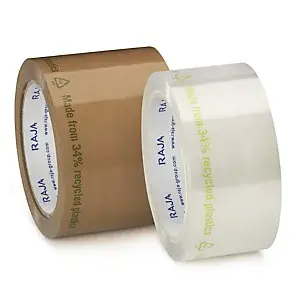 36 x Tichá PP lepicí páska, šířka 50mm, návin 66m, transparentní, 80% recyklovaná | RAJA