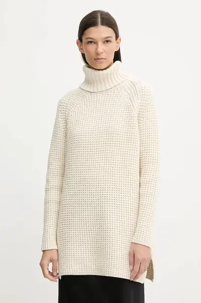 Svetr Marc O'Polo dámský, béžová barva, s golfem, 5000007659