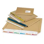 100 x Obálky z pevné kartonové vlnité lepenky se samolepicím uzávěrem, 330x230x40 mm, hnědé | RAJA