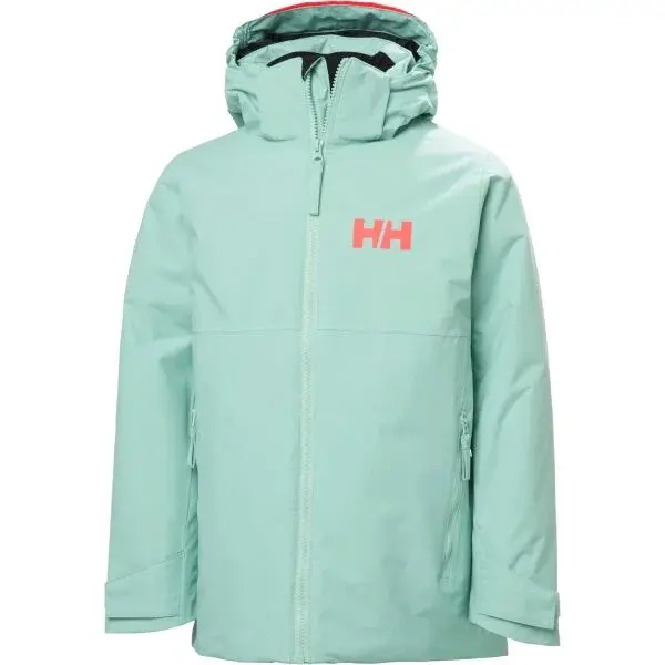 Helly Hansen JR TRAVERSE JACKET Detská lyžiarska bunda, svetlo zelená, veľkosť