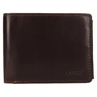 Pánska kožená peňaženka Lagen Autom - tmavo hnedá