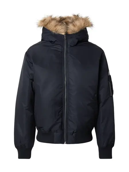 HOLLISTER Zimná bunda  brokátová / tmavosivá / čierna