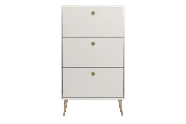 Bílý výklopný botník PRIMO