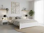 Posteľ IKAROS 120 x 200 cm, biela Rošt: S lamelovým roštom, Matrac: Matrac DELUXE 10 cm