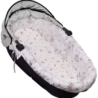 Baby Nellys Bavlněná vložka do kočárků/koše s pěnovou matrací, , Cirkus, bílá