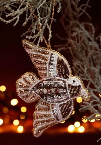 Ozdoba na vánoční stromeček Medicine bílá barva