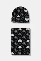 Dětská čepice a šátek Guess 2-pack černá barva, J5BZ05 Z3H40