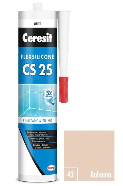 Silikon sanitární Ceresit CS25 43 bahama 280 ml