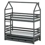 Posteľ Domček Dalia 80x160 graphite