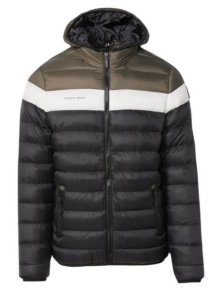KOROSHI Prechodná bunda  zelená / čierna / biela