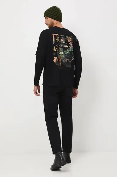 Bavlnené tričko s dlhým rukávom Medicine