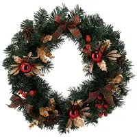 Vánoční věnec 40 cm červeno-zlatý