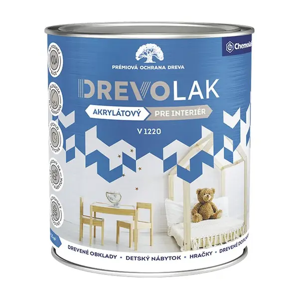 Chemolak Lak na dřevo interiér V1220 lesklý 0,6l