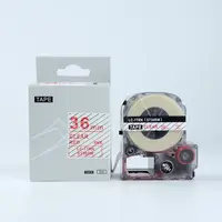 Epson LK-7TRN, ST36RW, 36mm x 9m, červený tisk / průhledný podklad, kompatibilní páska