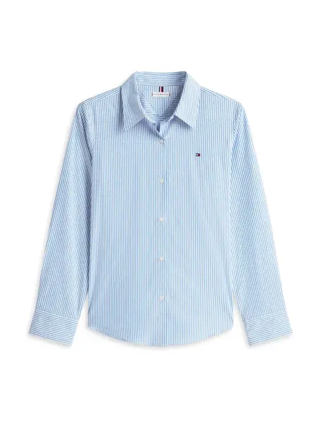 TOMMY HILFIGER Blúzka 'ESS'  námornícka modrá / kráľovská modrá / červená / biela