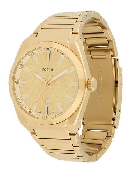 FOSSIL Analógové hodinky 'EVERETT'  zlatá