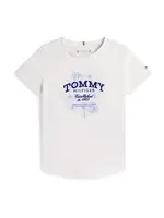 TOMMY HILFIGER Tričko  modrofialová / levanduľová / šedobiela