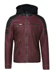 KOROSHI Prechodná bunda  vínovo červená / čierna