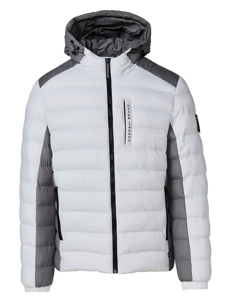 KOROSHI Zimná bunda  tmavosivá / šedobiela