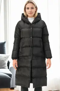 Z9772 DEWBERRY SHORTENED WOMEN'S COAT-BLACK