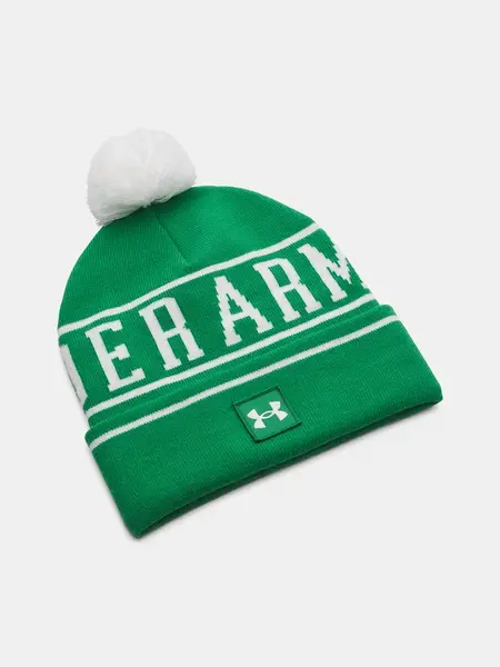 Men's Under Armour M Halftime Pom Beanie-GRN - Men's