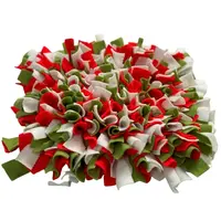 Čmuchacíkoberečky.cz® Čmuchací kobereček extra hustý ČERVENO-ZELENO-BÍLÝ 146/30X2