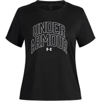 Under Armour TECH VARSITY GRAPHIC Dívčí sportovní tričko, černá, velikost XS