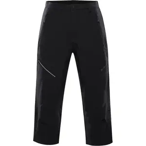 ALPINE PRO WEDER Pánské tříčtvrteční kalhoty, černá, velikost