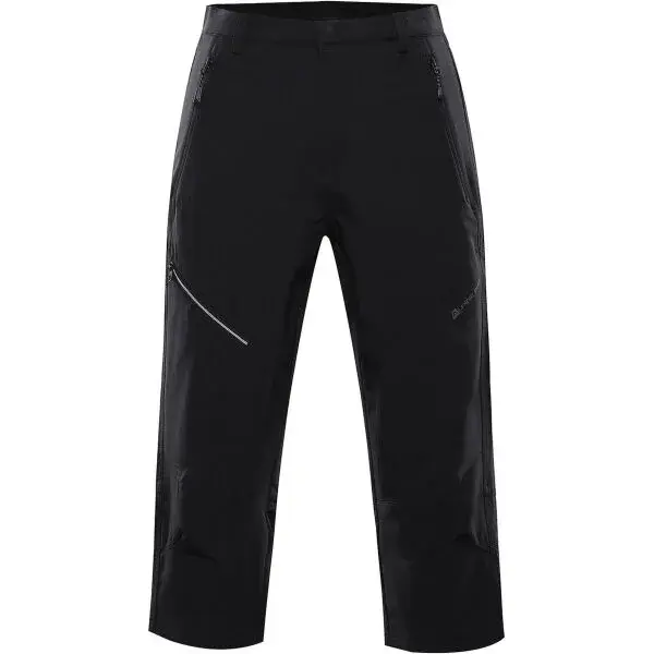 ALPINE PRO WEDER Pánske trojštvrťové nohavice, čierna, veľkosť